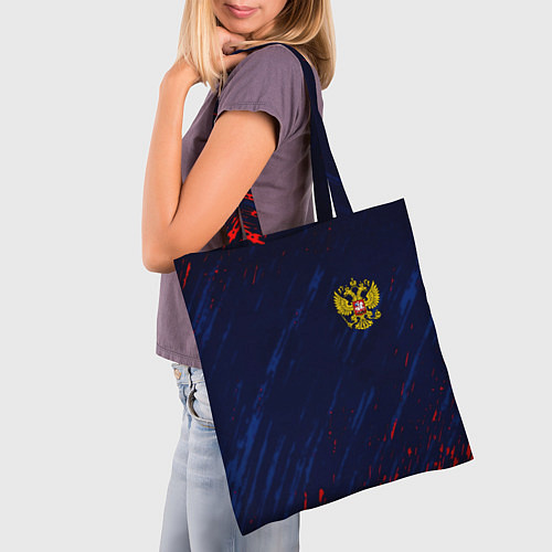 Сумка-шоппер Россия краски текстура / 3D-принт – фото 3