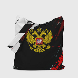 Сумка-шопер Россия герб текстура краски, цвет: 3D-принт