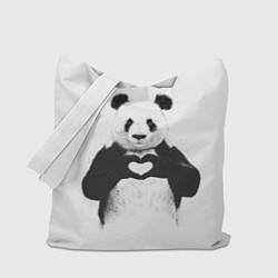 Сумка-шопер Panda love, цвет: 3D-принт
