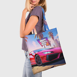 Сумка-шопер GTA 6 logo auto style, цвет: 3D-принт — фото 2