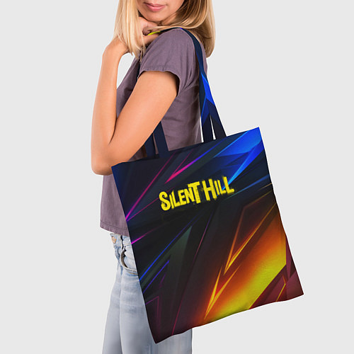 Сумка-шоппер Silent hill stripes neon / 3D-принт – фото 3