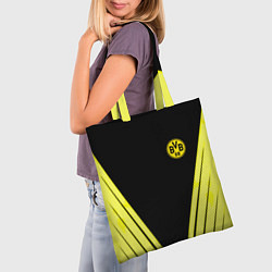 Сумка-шопер Borussia geometry yellow, цвет: 3D-принт — фото 2