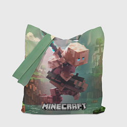 Сумка-шопер Персонаж Minecraft ниндзя в прыжке, цвет: 3D-принт