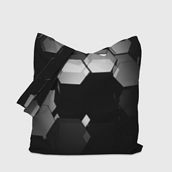 Сумка-шопер Нано соты шестиугольник, цвет: 3D-принт