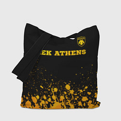 Сумка-шопер AEK Athens - gold gradient посередине, цвет: 3D-принт