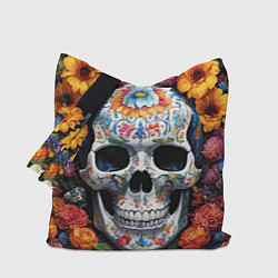 Сумка-шопер Bright colors and a skull, цвет: 3D-принт