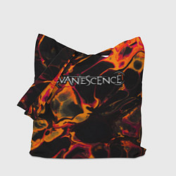 Сумка-шопер Evanescence red lava, цвет: 3D-принт