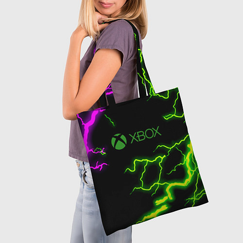 Сумка-шоппер Xbox storm молнии / 3D-принт – фото 3