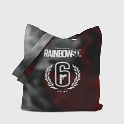 Сумка-шопер Rainbow six gradient fire, цвет: 3D-принт