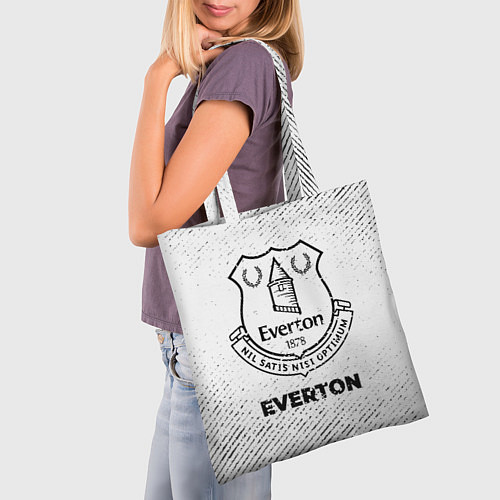 Сумка-шоппер Everton с потертостями на светлом фоне / 3D-принт – фото 3