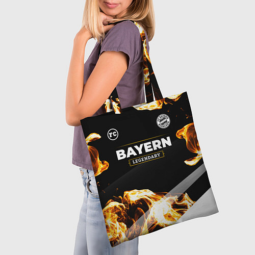 Сумка-шоппер Bayern legendary sport fire / 3D-принт – фото 3