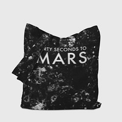 Сумка-шопер Thirty Seconds to Mars black ice, цвет: 3D-принт