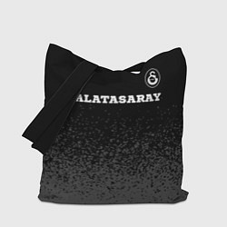 Сумка-шопер Galatasaray sport на темном фоне посередине, цвет: 3D-принт