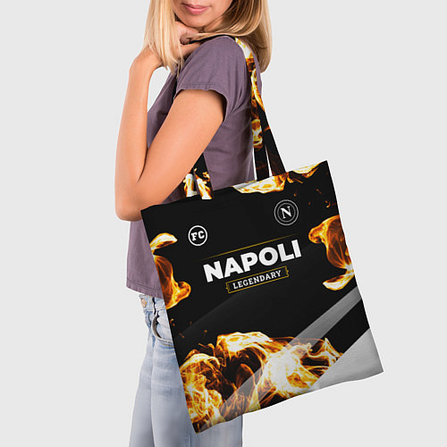 Сумка-шоппер Napoli legendary sport fire / 3D-принт – фото 3