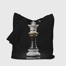 Сумка-шопер Белый король - шахматы, цвет: 3D-принт