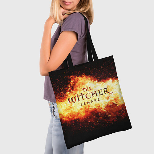 Сумка-шоппер The Witcher Remake в пламени огня / 3D-принт – фото 3
