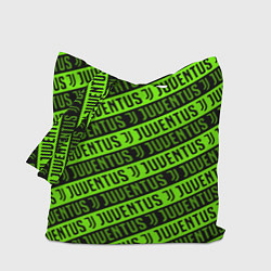 Сумка-шопер Juventus green pattern sport, цвет: 3D-принт