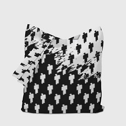 Сумка-шопер Billie Eilish pattern black, цвет: 3D-принт