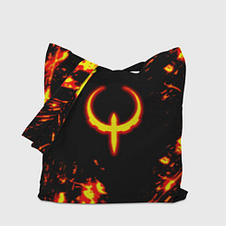 Сумка-шопер Quake fire logo, цвет: 3D-принт