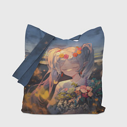 Сумка-шопер Sousou no Frieren Фрирен smile, цвет: 3D-принт
