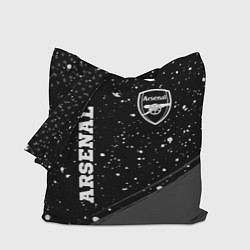 Сумка-шопер Arsenal sport на темном фоне вертикально, цвет: 3D-принт