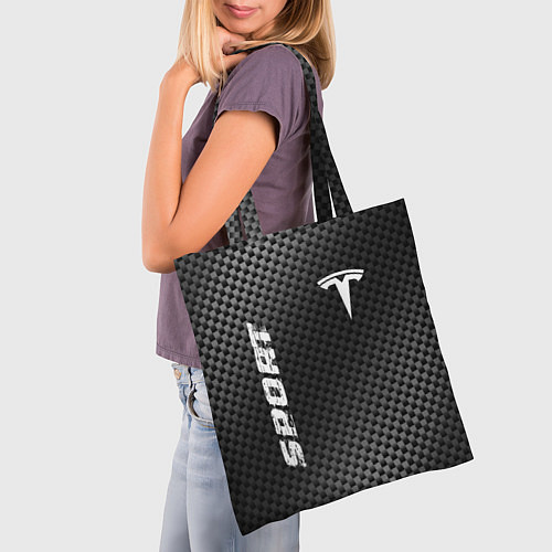 Сумка-шоппер Tesla sport carbon / 3D-принт – фото 3