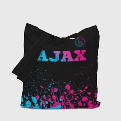 Сумка-шопер Ajax - neon gradient посередине, цвет: 3D-принт