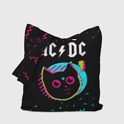Сумка-шопер AC DC - rock star cat, цвет: 3D-принт
