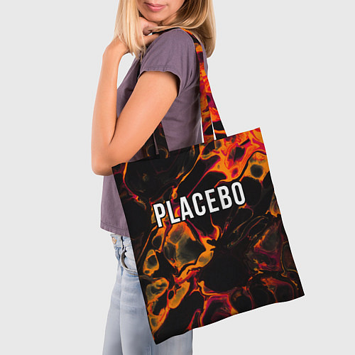 Сумка-шоппер Placebo red lava / 3D-принт – фото 3