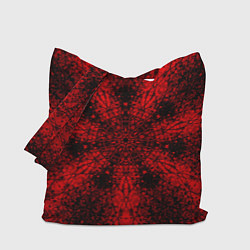 Сумка-шопер Мандала абстрактная красно-чёрный, цвет: 3D-принт