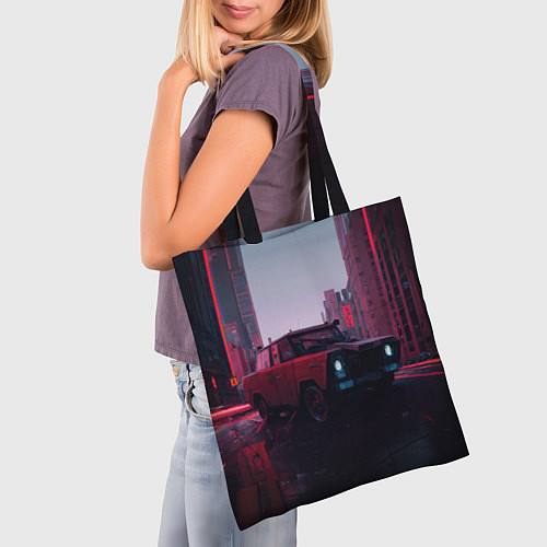 Сумка-шоппер Бронированный авто / 3D-принт – фото 3