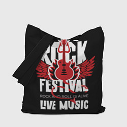 Сумка-шопер Rock festival - live music, цвет: 3D-принт