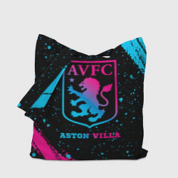 Сумка-шопер Aston Villa - neon gradient, цвет: 3D-принт