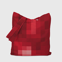 Сумка-шопер Red cubes abstraction, цвет: 3D-принт