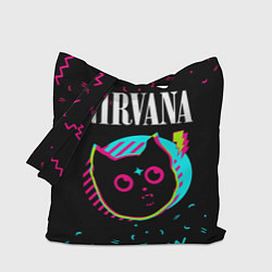 Сумка-шопер Nirvana - rock star cat, цвет: 3D-принт