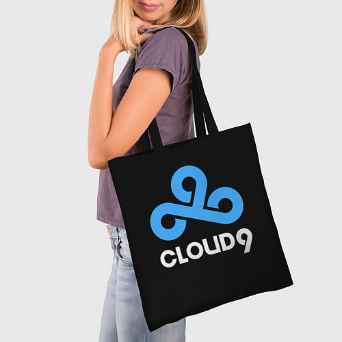 Сумка-шоппер Cloud9 - esports logo / 3D-принт – фото 3