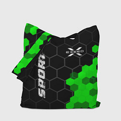 Сумка-шопер Exeed green sport hexagon, цвет: 3D-принт