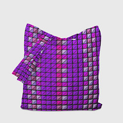 Сумка-шопер Фиолетовые плитки, цвет: 3D-принт