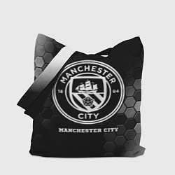 Сумка-шопер Manchester City sport на темном фоне, цвет: 3D-принт
