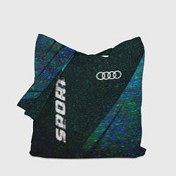 Сумка-шопер Audi sport glitch blue, цвет: 3D-принт