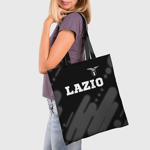 Сумка-шоппер Lazio sport на темном фоне посередине / 3D-принт – фото 3