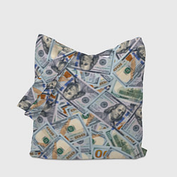 Сумка-шопер Банкноты сто долларов, цвет: 3D-принт