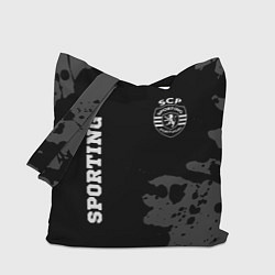 Сумка-шопер Sporting sport на темном фоне вертикально, цвет: 3D-принт
