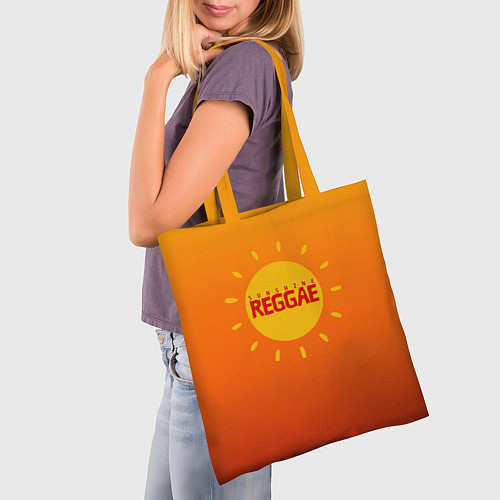 Сумка-шоппер Orange sunshine reggae / 3D-принт – фото 3