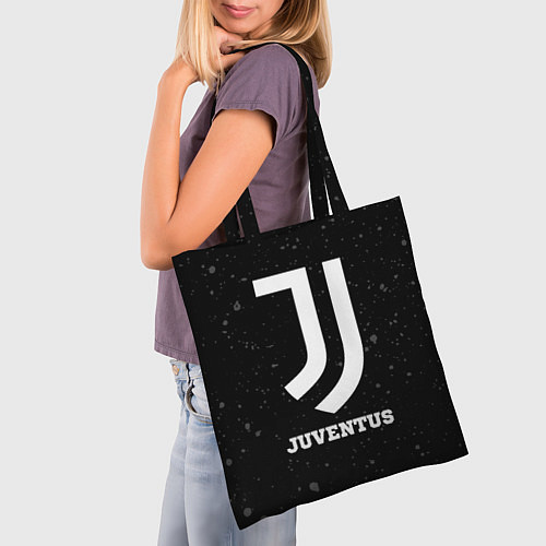 Сумка-шоппер Juventus sport на темном фоне / 3D-принт – фото 3