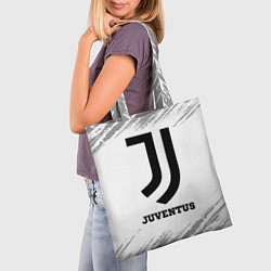 Сумка-шопер Juventus sport на светлом фоне, цвет: 3D-принт — фото 2