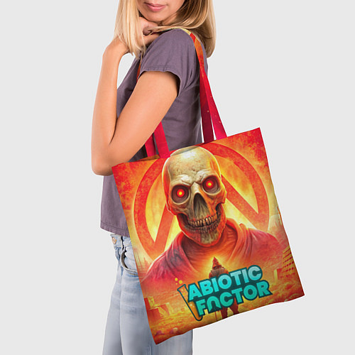 Сумка-шоппер Abiotic Factor horror skull / 3D-принт – фото 3