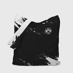 Сумка-шопер Borussia краски чёрно белый, цвет: 3D-принт