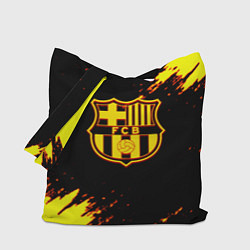 Сумка-шопер Barcelona огненные краски лого, цвет: 3D-принт