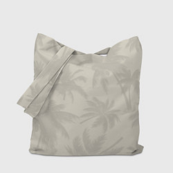 Сумка-шопер Бежевые пальмы паттерн, цвет: 3D-принт